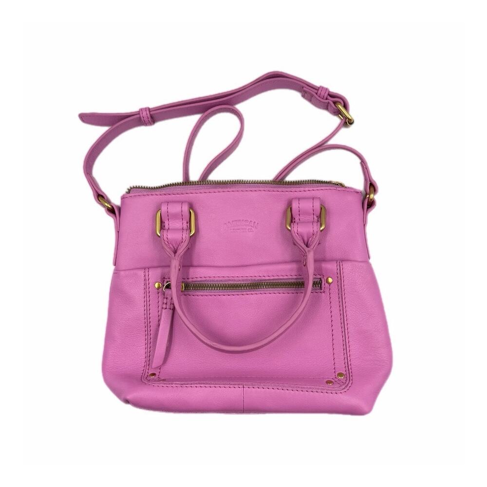 American Leather Co *AS IS* Jamestown Mini Tote Peony Purple Leather Crossbody
